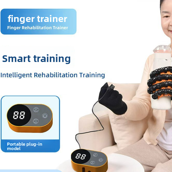 Electric Finger Training Glove with Hand Massage Robot for Rehabilitation and Health Care - Nylon Breathable Wearable Device