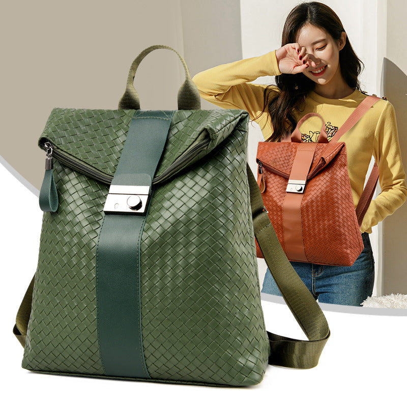 Backpack women's bag 2021 New Korean trend pu soft leather fashion simple college style casual backpack wholesale