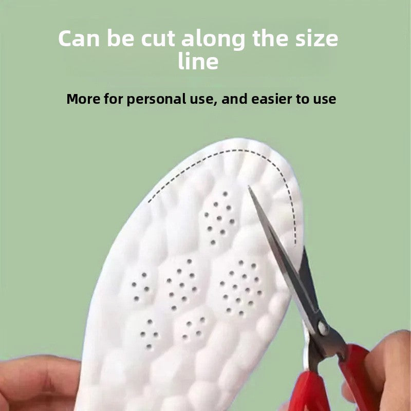 Sweat-absorbing athletic shoe insoles
