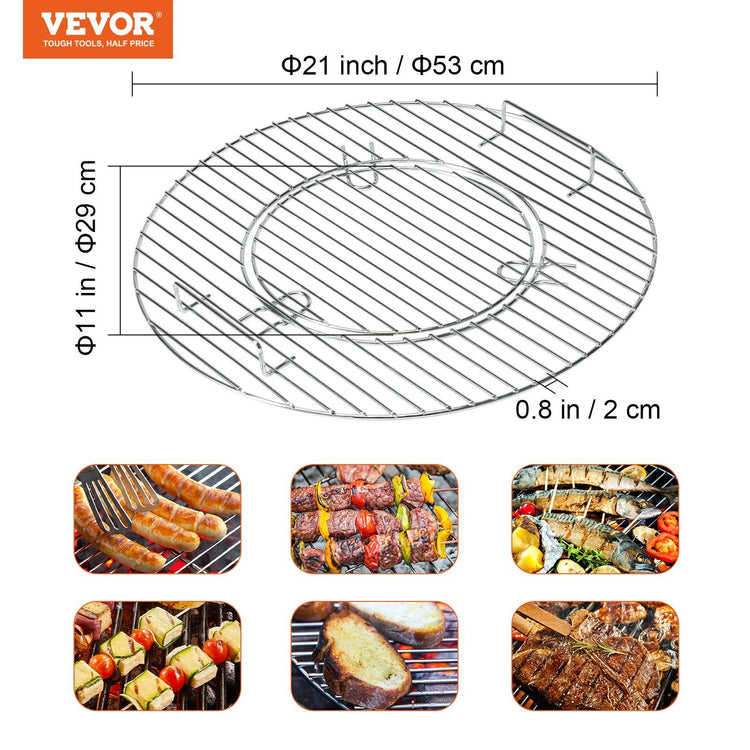 21-inch round charcoal cooking grate for kettle-style grills, additional view 7