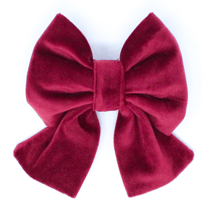Limited Edition Velvet Mulberry Sailor Dog Bow