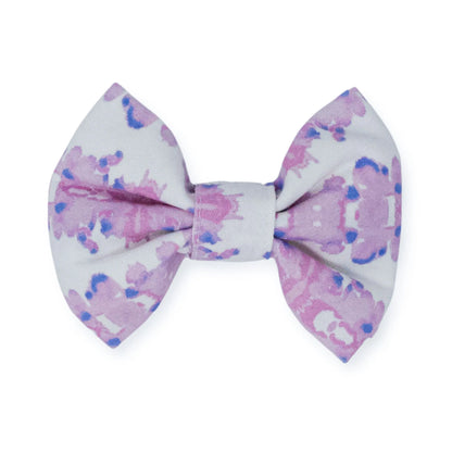 French Lavender Ink Blot Classic Dog Bow Tie