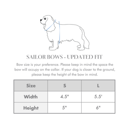 French Lavender Ink Blot Sailor Dog Bow