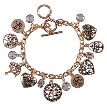 Multi Tree of Life Cubic Zirconia Bracelet