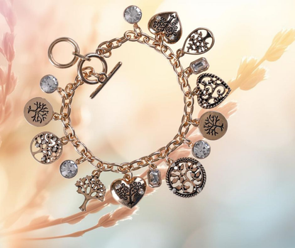Multi Tree of Life Cubic Zirconia Bracelet