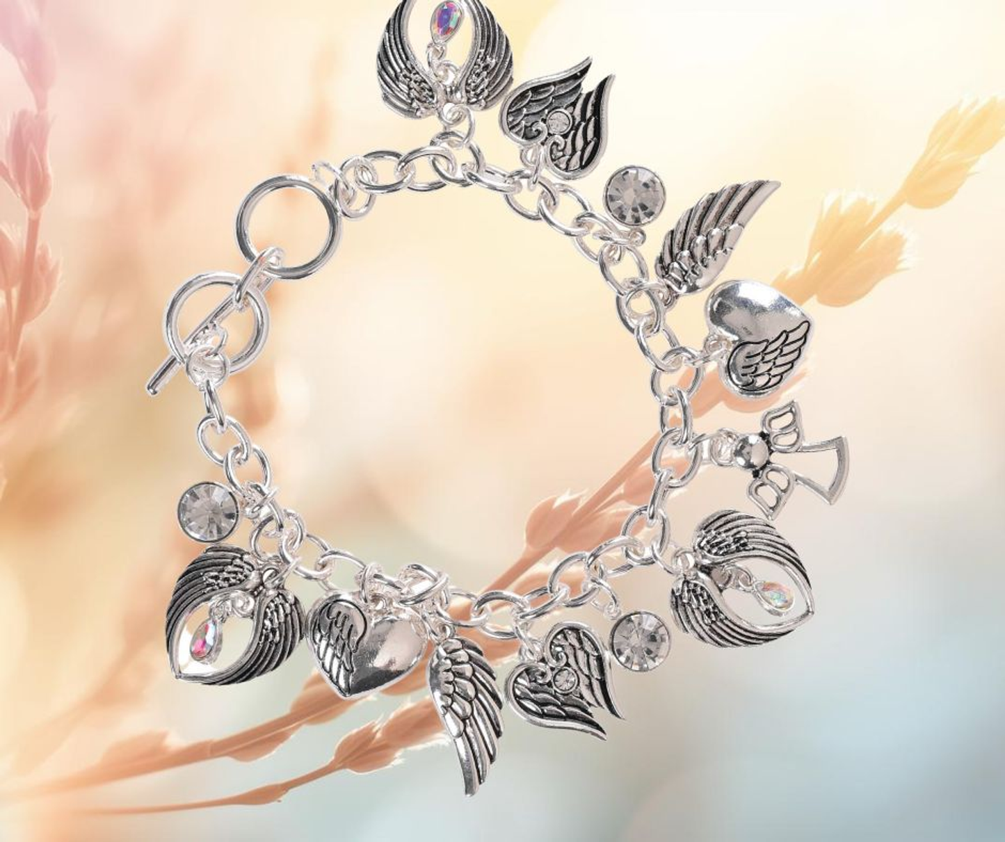 Multi Angel Wing Cubic Zirconia Bracelet