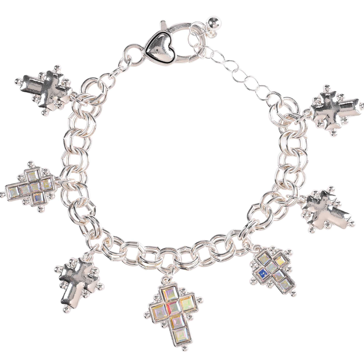 The Cross Bracelet with Multi-Cross Drops