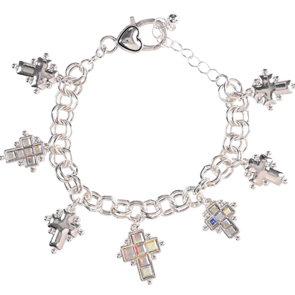 The Cross Bracelet with Multi-Cross Drops