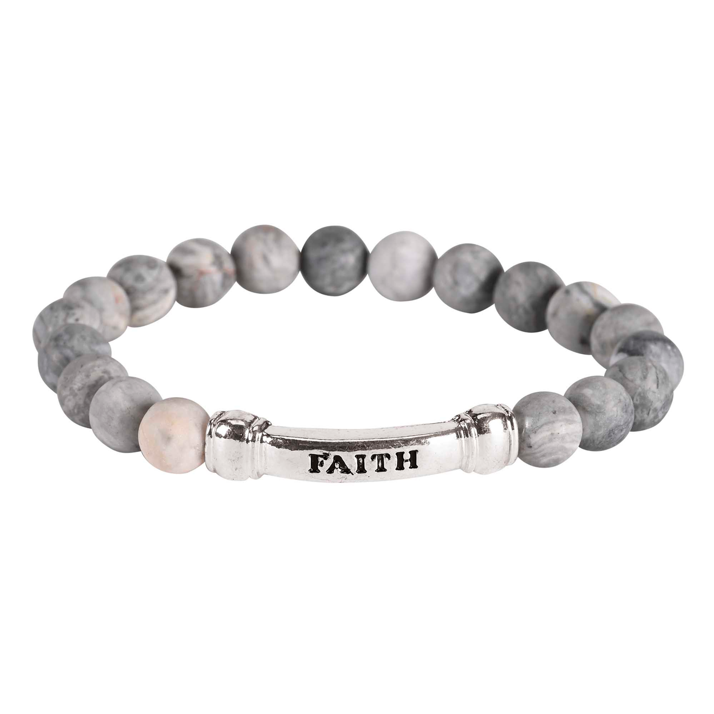 Faith Earth Rock Stone Stretch Bracelet