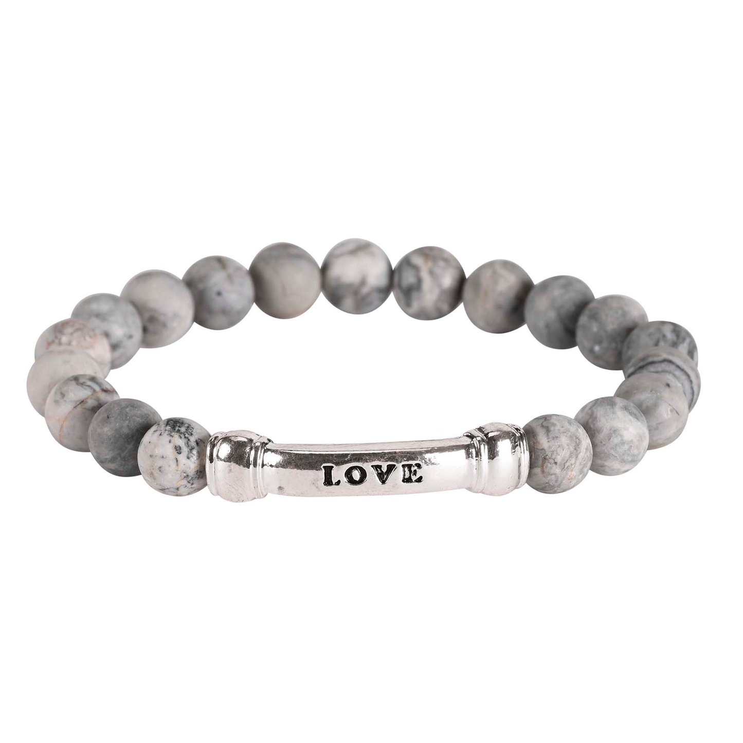 Love Earth Rock Gemstone Stretch Bracelet