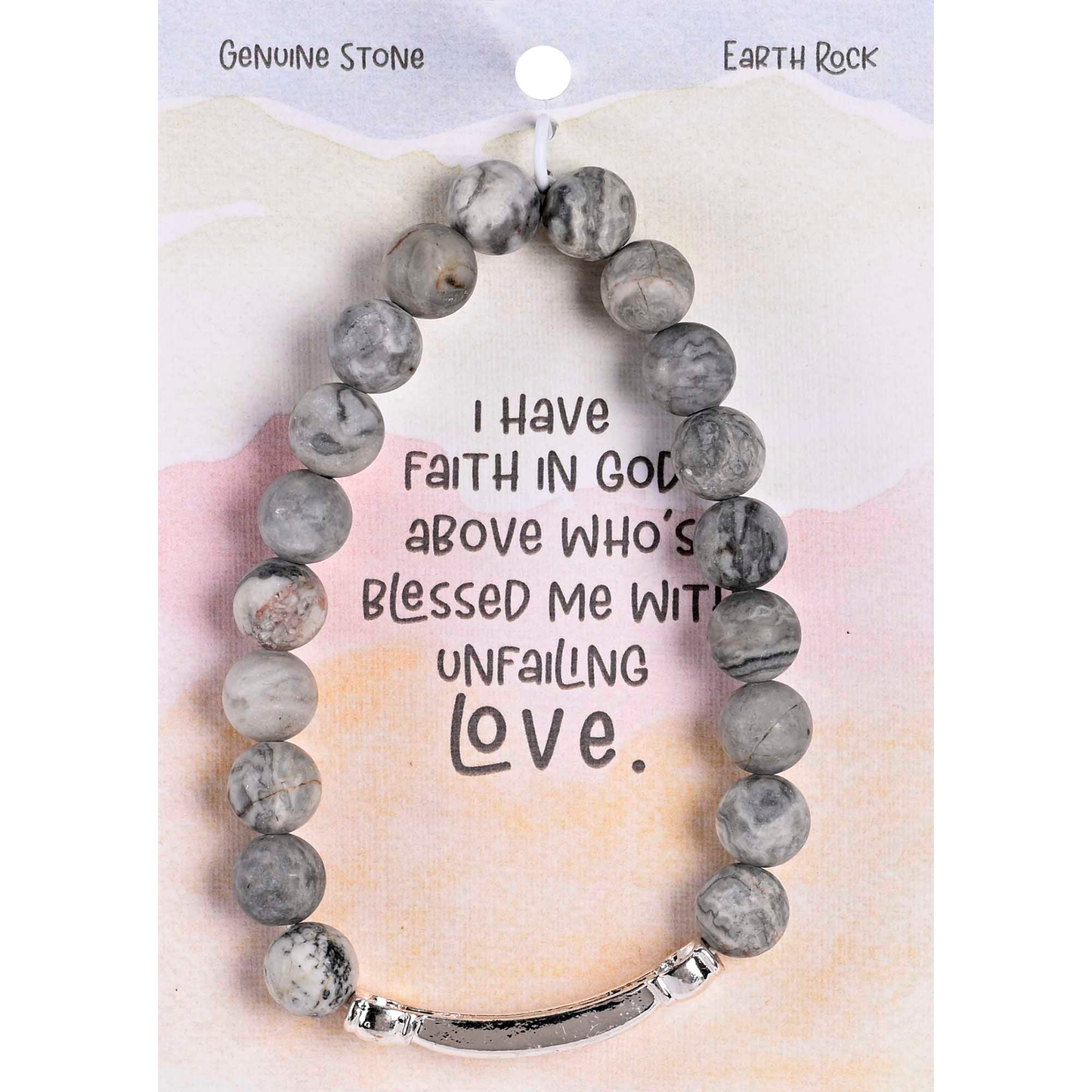 Love Earth Rock Gemstone Stretch Bracelet