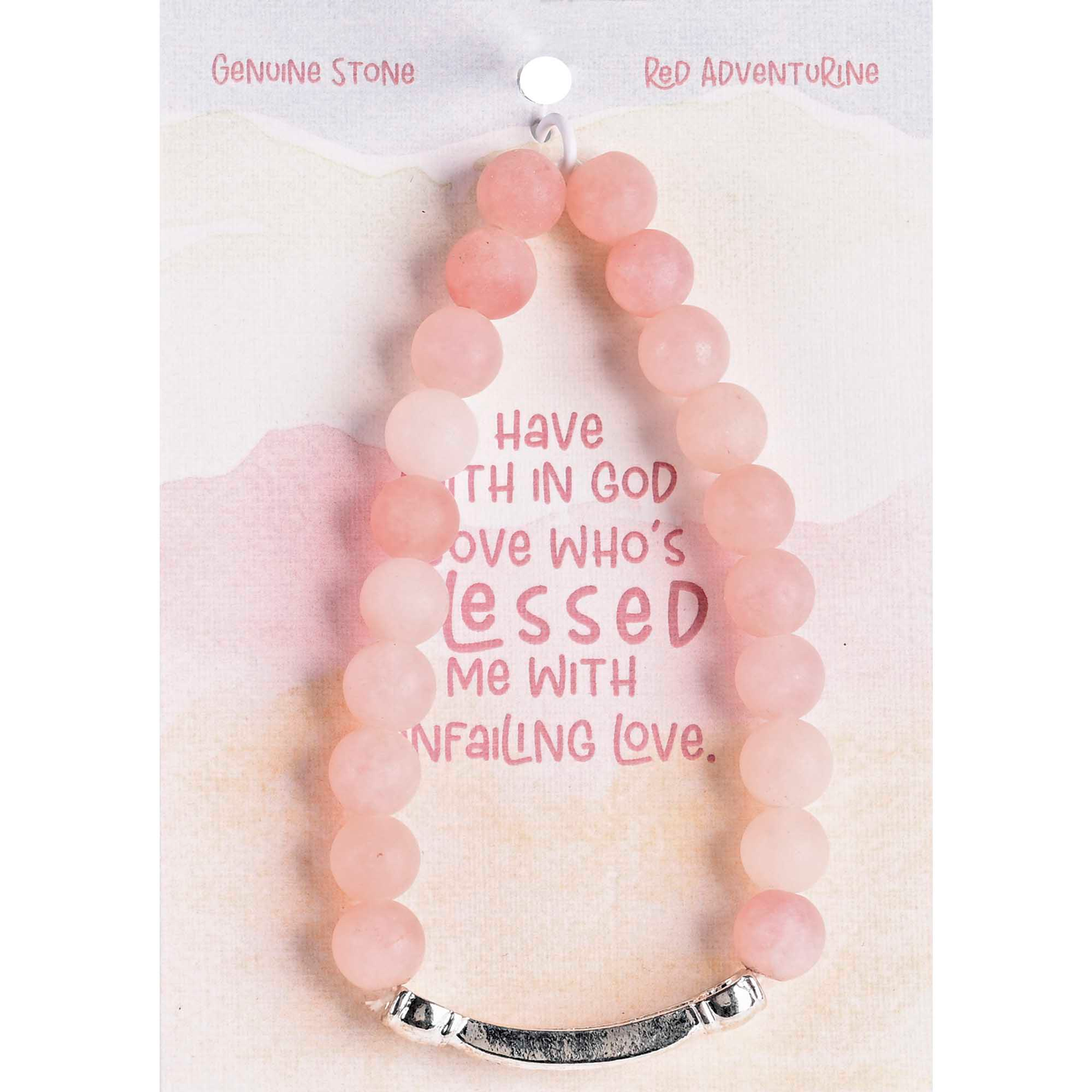 Blessed Red Aventurine Gemstone Stretch Bracelet