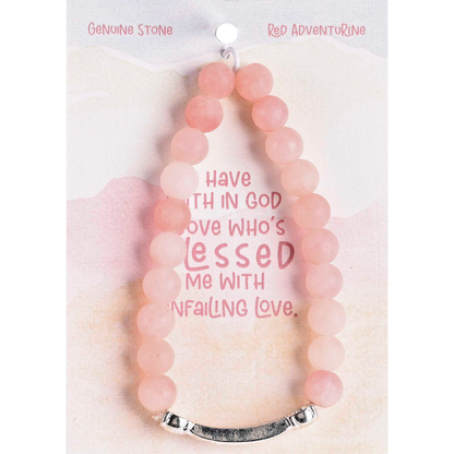 Blessed Red Aventurine Gemstone Stretch Bracelet