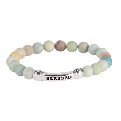 Blessed Amazonite Gemstone Stretch Bracelet