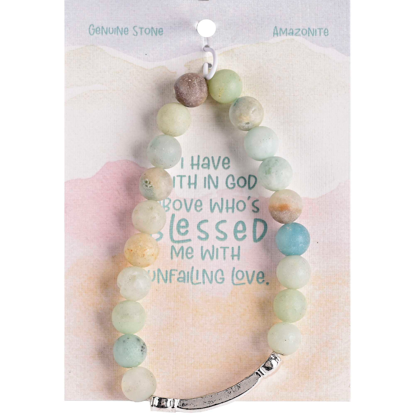 Blessed Amazonite Gemstone Stretch Bracelet