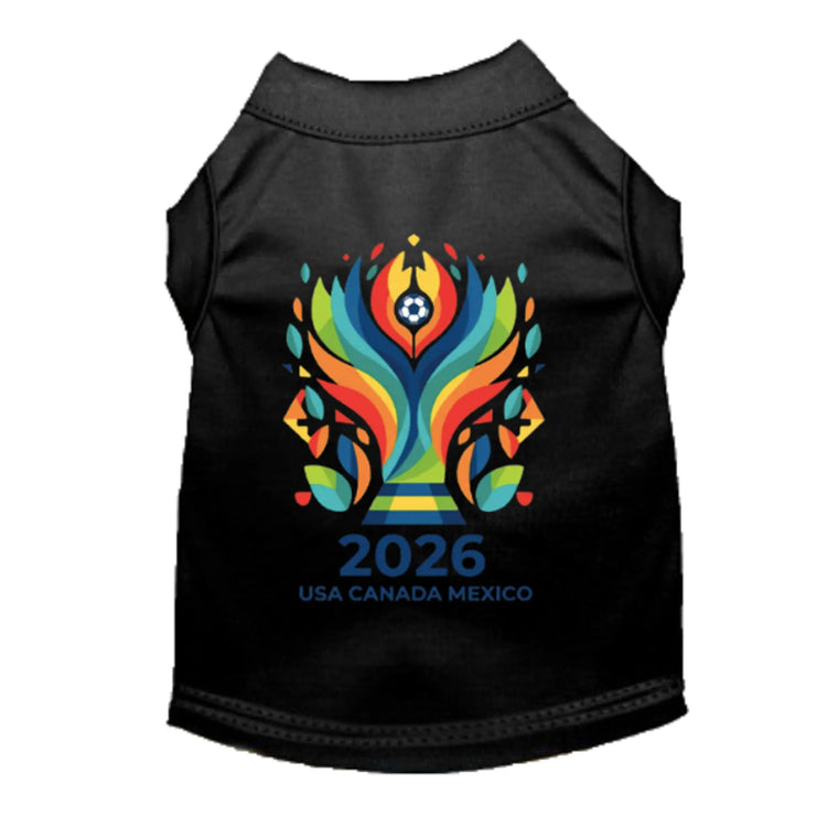 The Global Goal dog tee, front view