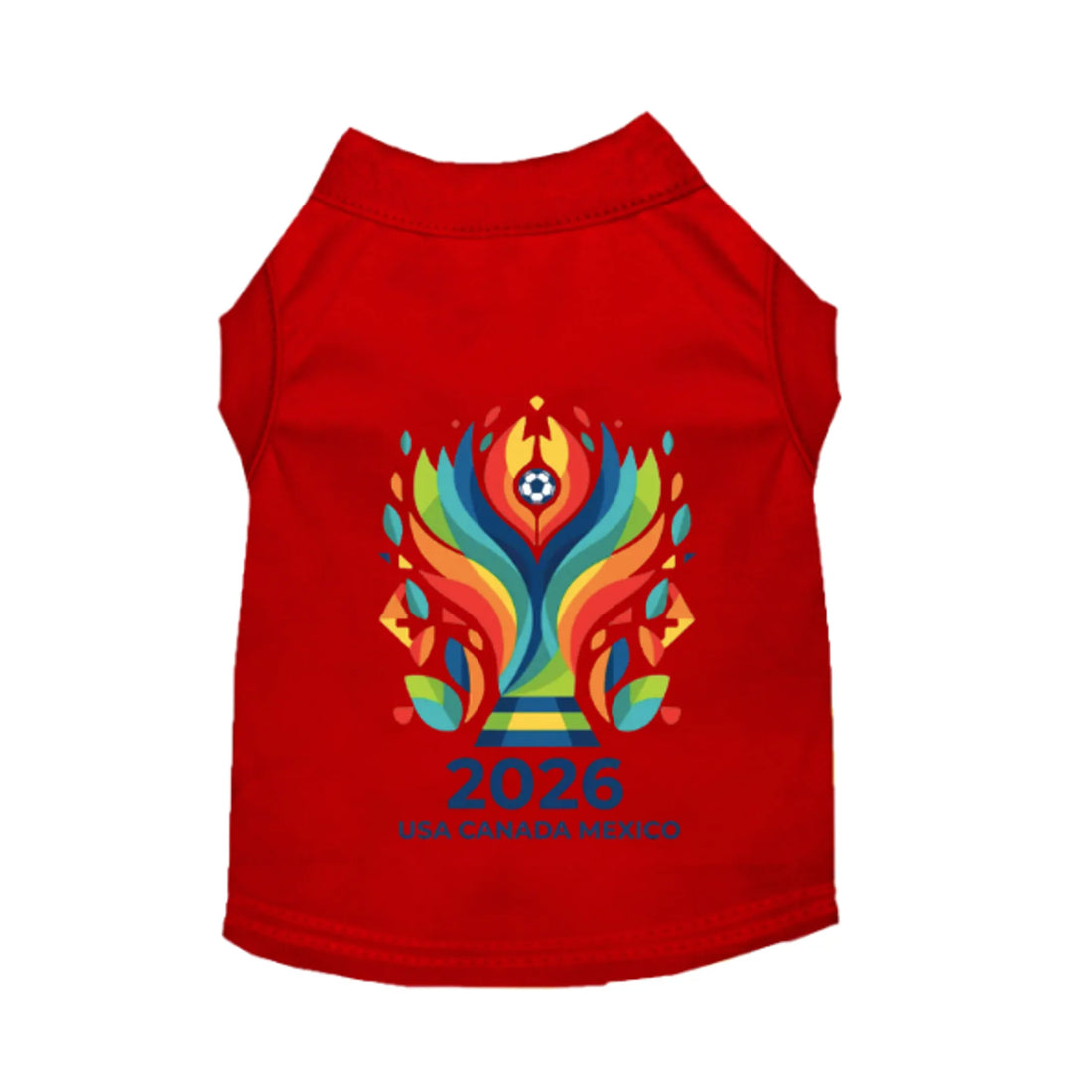 The Global Goal dog tee, color option 2 detail