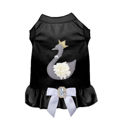 Royal Swan Jeweled Dog Dress
