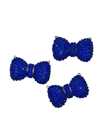 Royal Blue Bow Big Dog Necklace