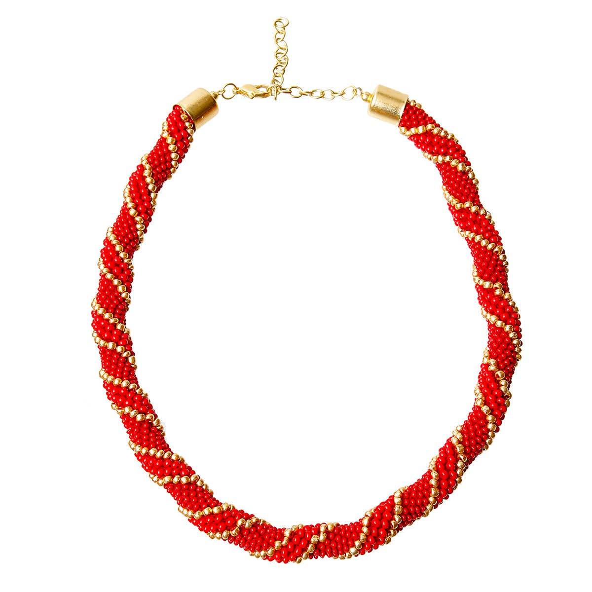 Crochet Rope Bead Dog Necklace