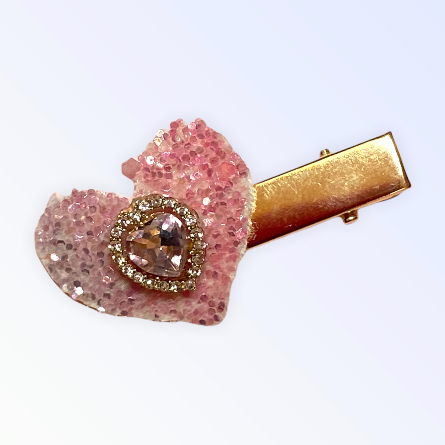 Lovely Glitter Heart Dog Hair Clips