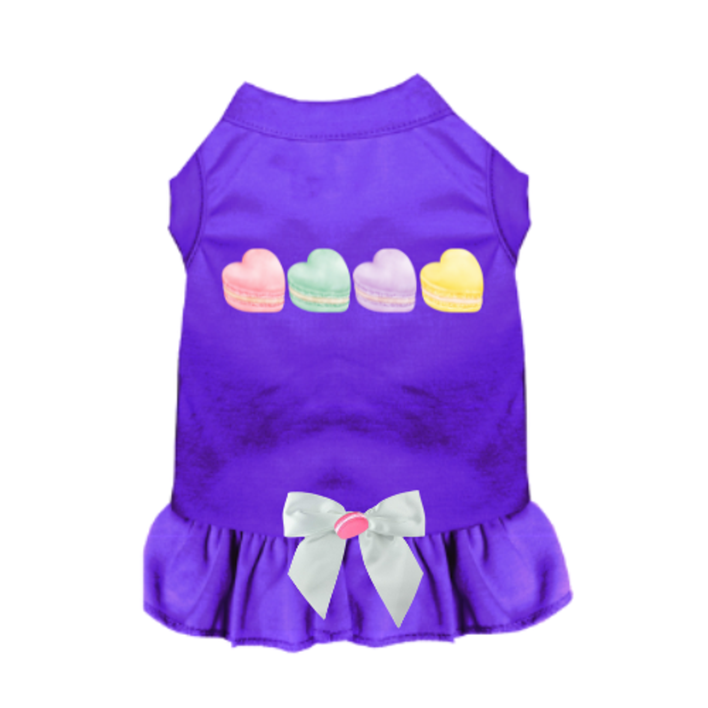 Macaroon Hearts Dog Dress & Shirt