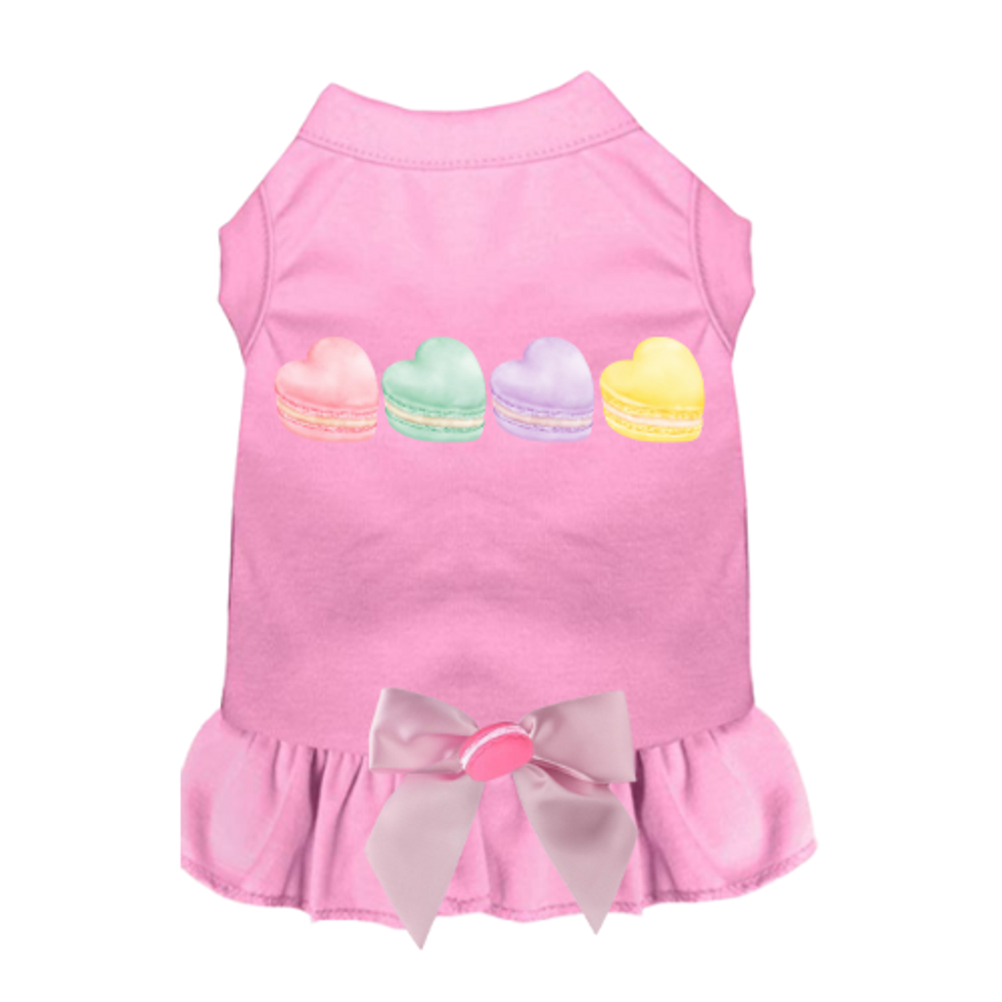 Macaroon Hearts Dog Dress & Shirt