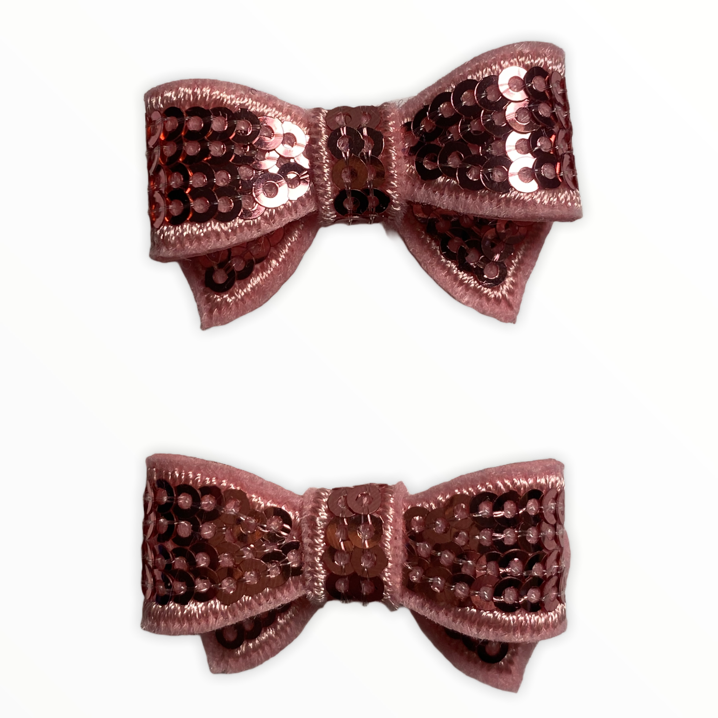Mini Sequin Dog Hair Bow Clips