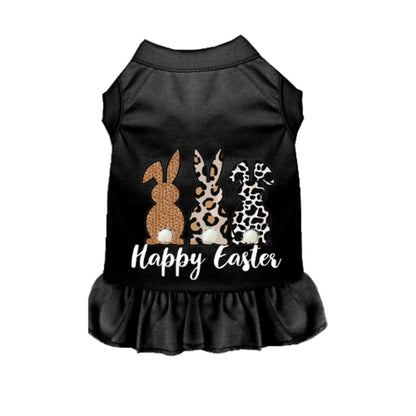 Mink PomPom Bunny Tail Dog Dress