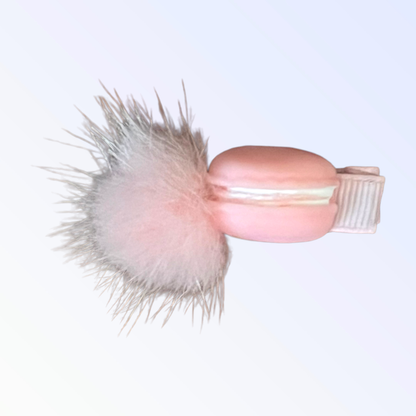 Mink PomPom Macaroon Dog Hair Clip