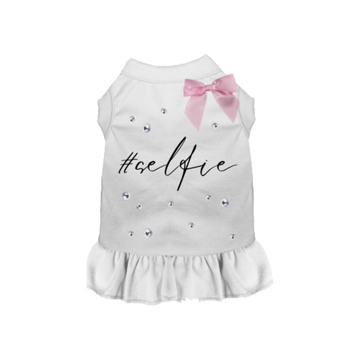 Bark Fifth Avenue #Selfie Dog Dress With Rhinestones