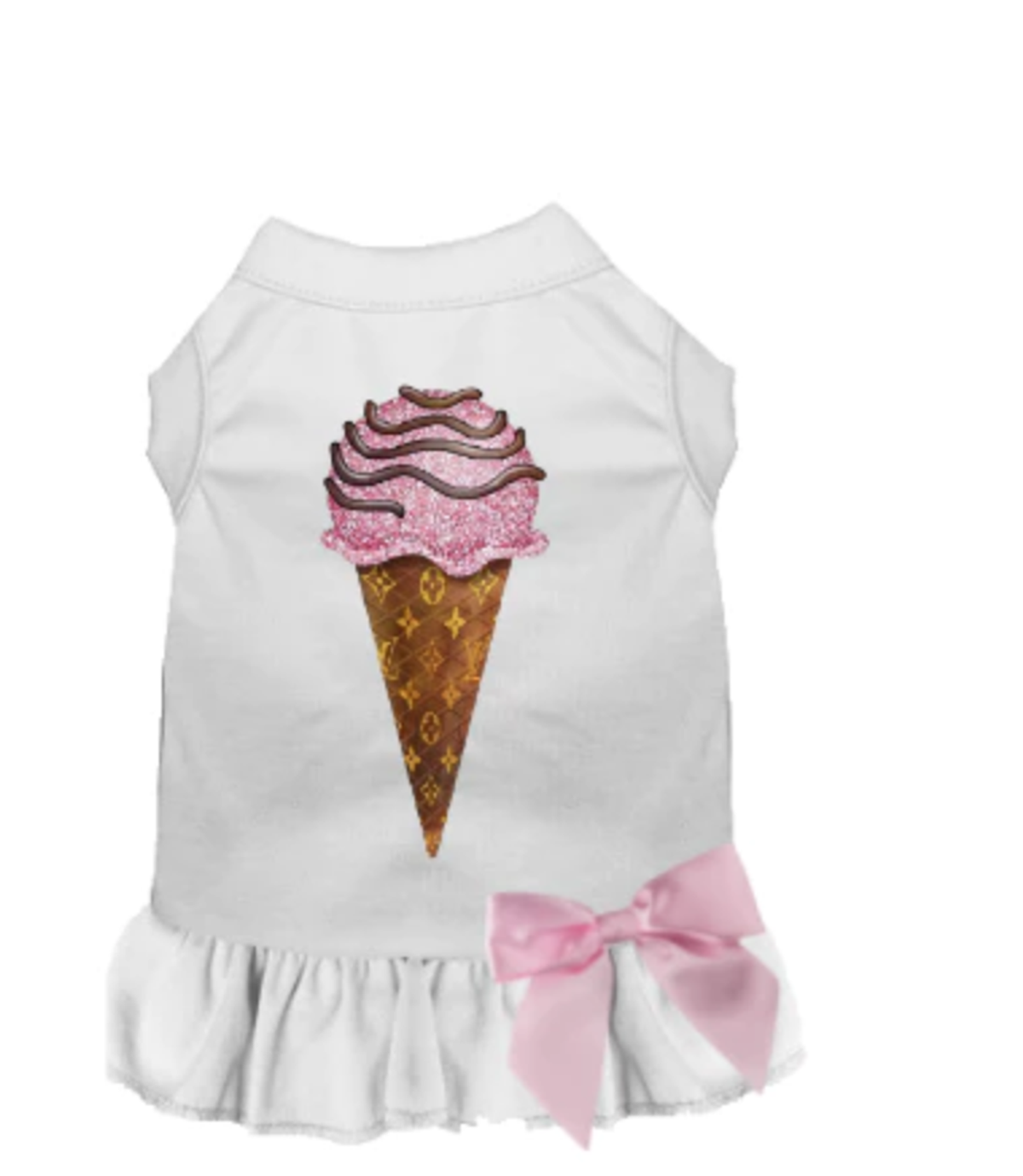 My Favorite Chewy Vuitton Ice Cream Dog Dress