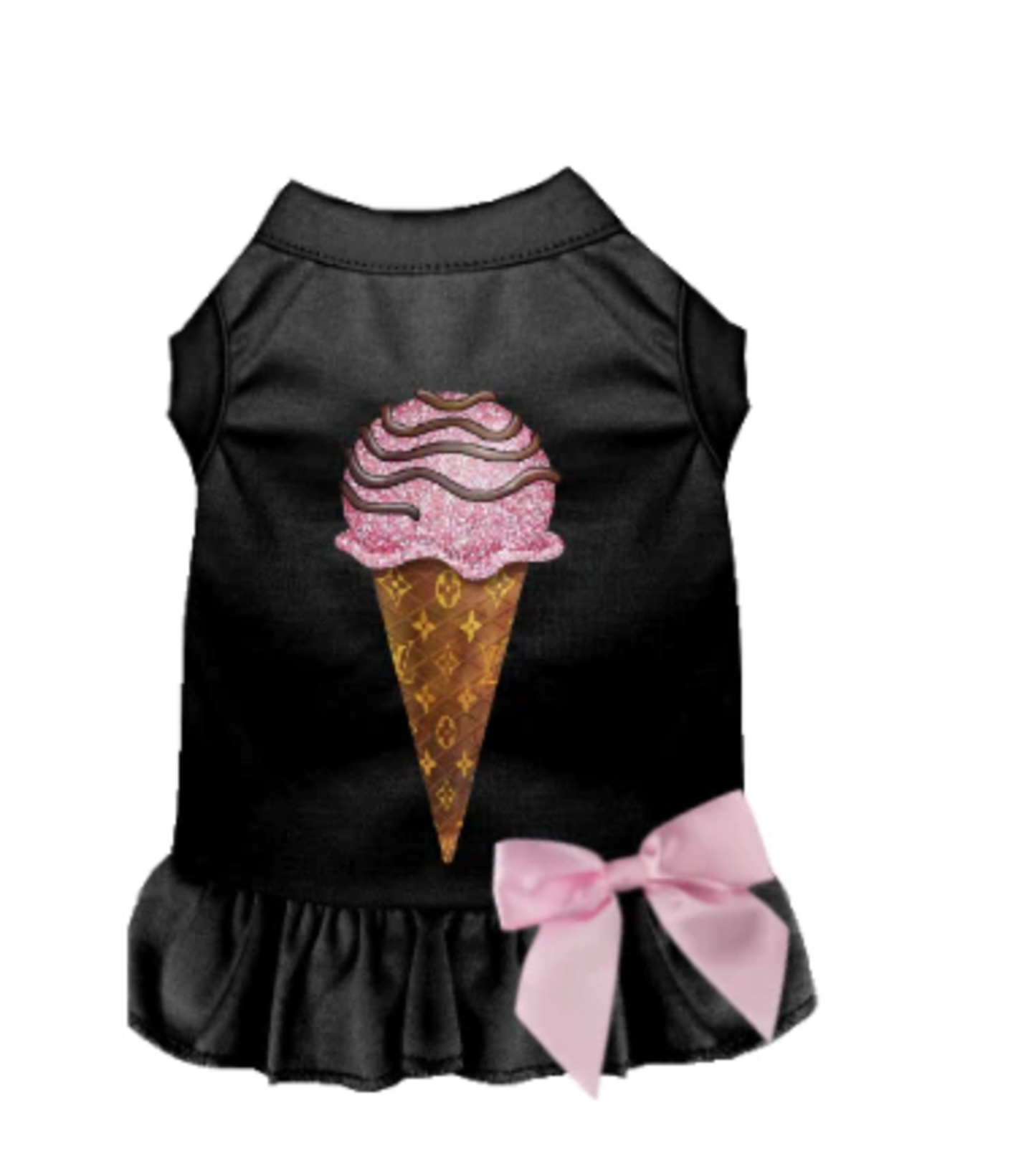 My Favorite Chewy Vuitton Ice Cream Dog Dress