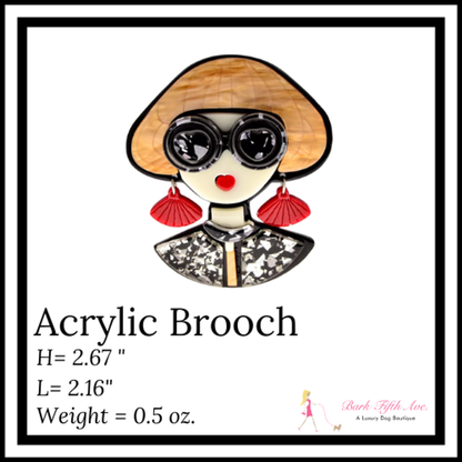 Bark Fifth Avenue Acrylic Brooch So Vogue Dog Dress