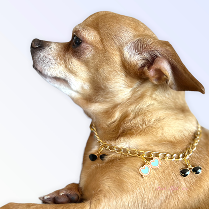My Summertime Aviator Charm Dog Necklace