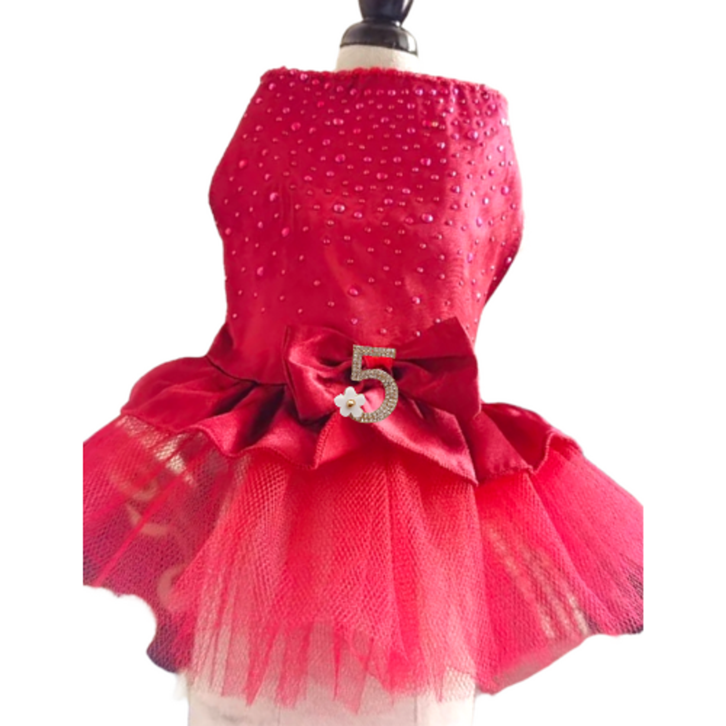 No 5 Holiday Glam Dog Tutu Dress