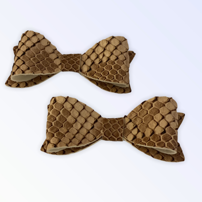 Nude Python Dog Hair Barrette