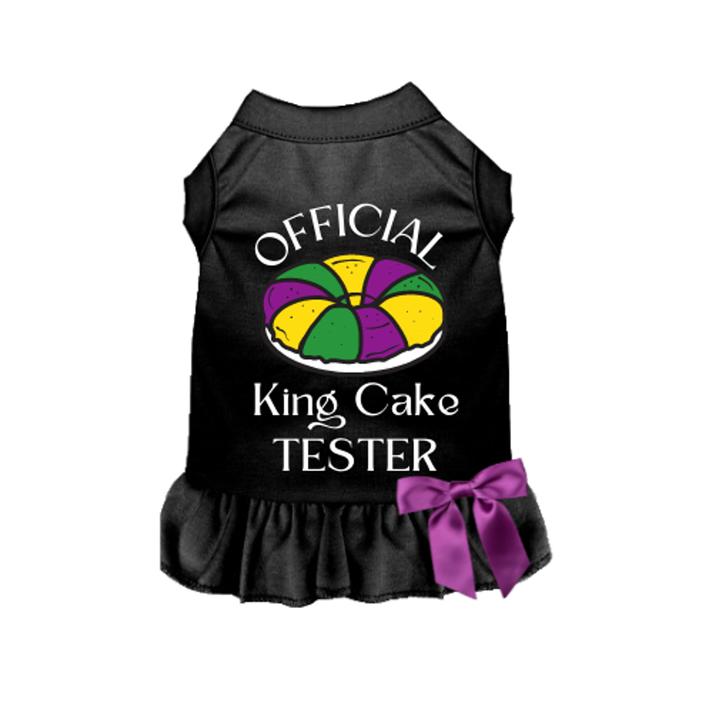Official King Cake Tester Dog Dress and Tee