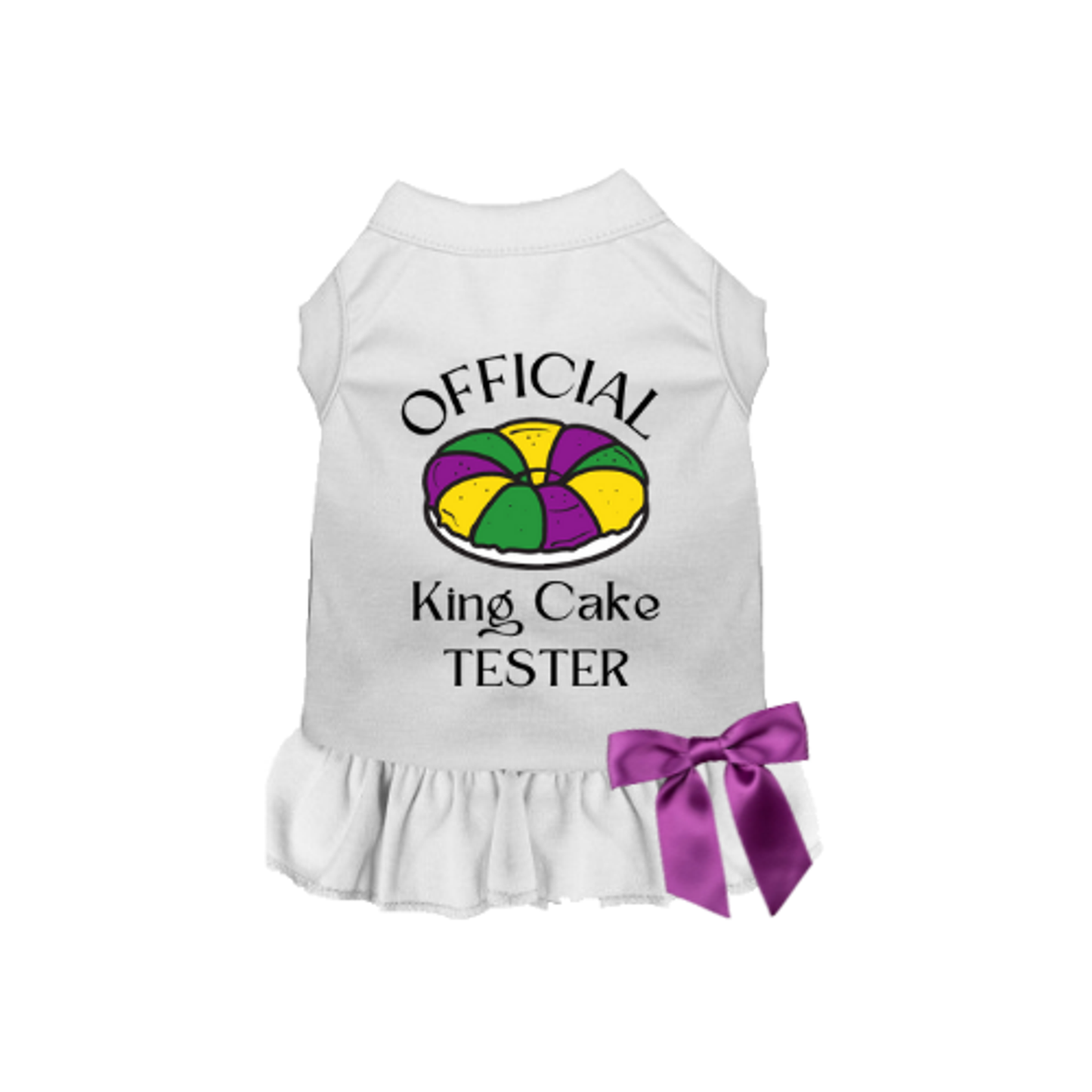 Official King Cake Tester Dog Dress and Tee