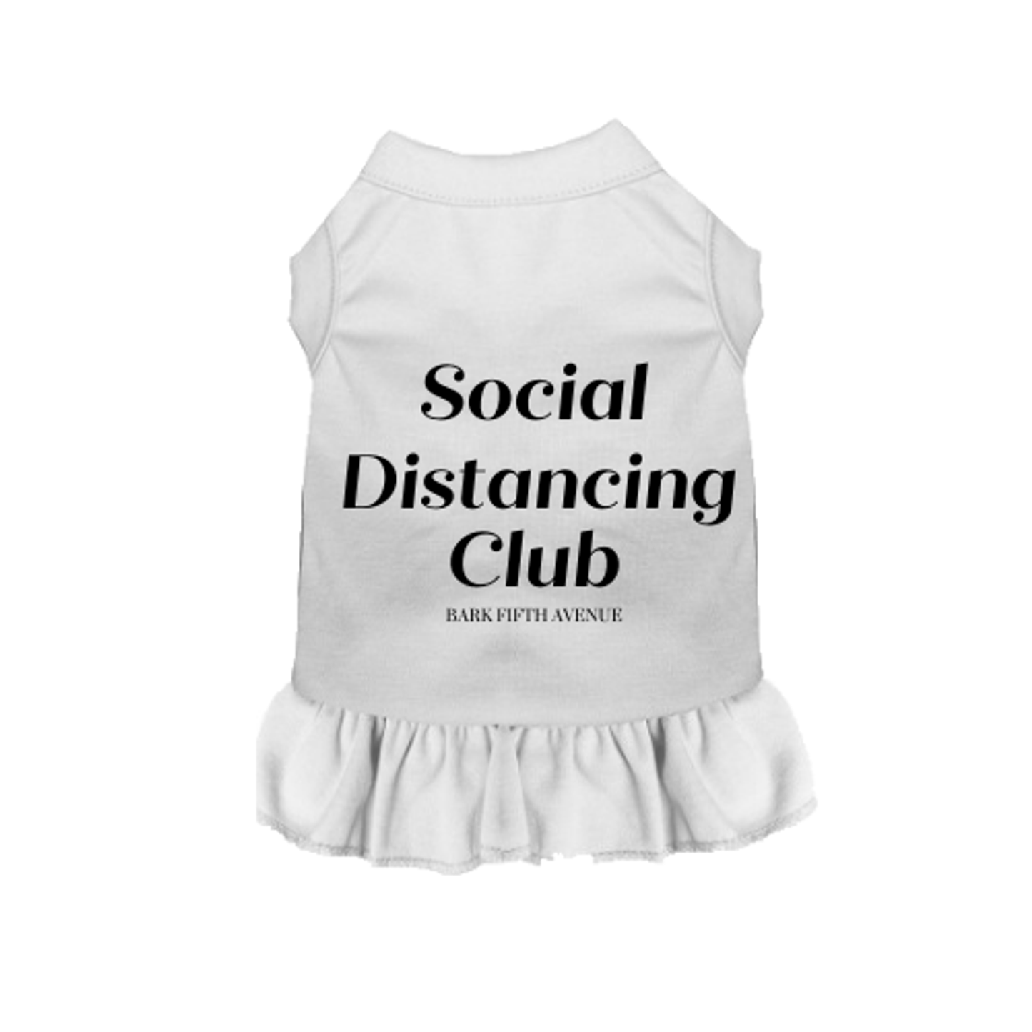 Bark Fifth Avenue Anti Social Distancing Club Dog Tee and Dress