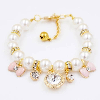 Princess Pearl Charm Dog Collar