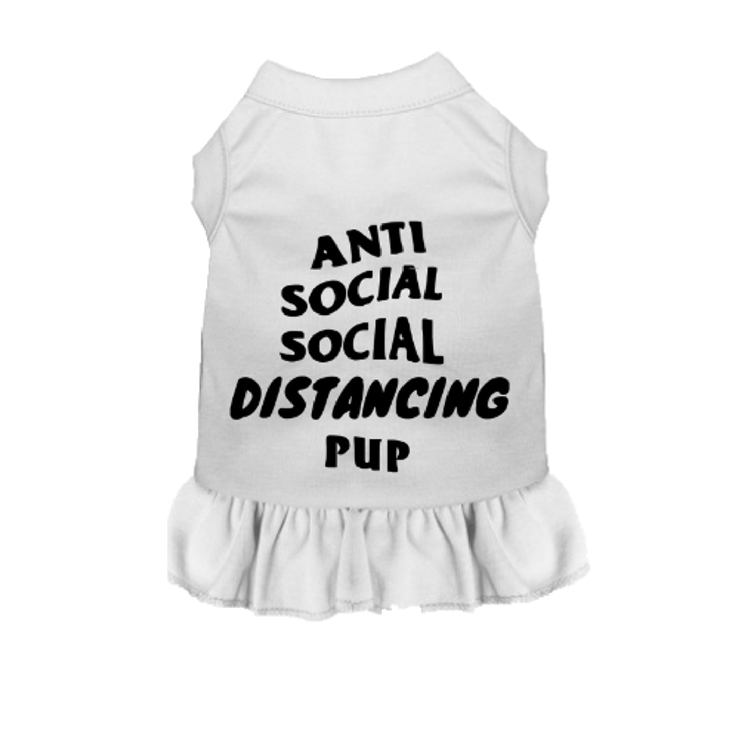 Bark Fifth Avenue Anti Social Social Distancing Pup Dog Tee and Dress
