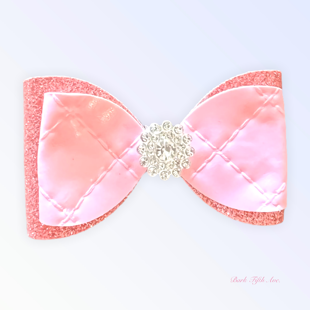 Quilted Glam Spring Dog Bow