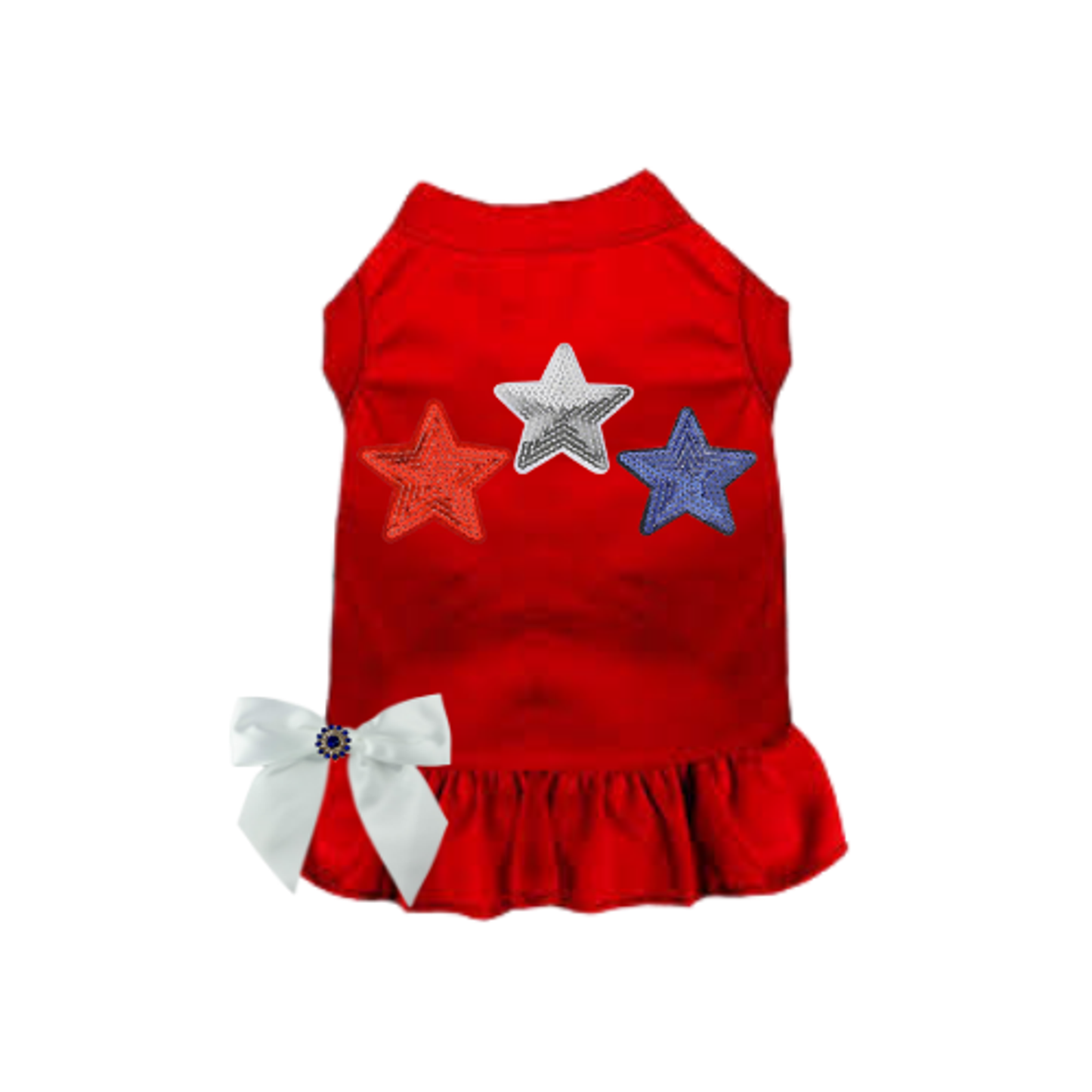 Red, White and Blue Stars Dog Tee and Dress