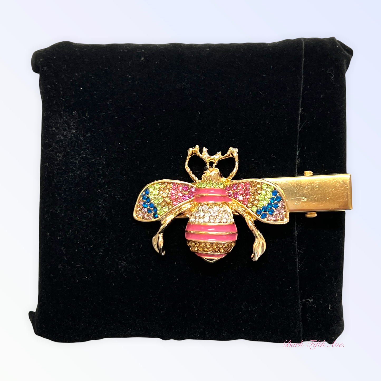 Rhinestone Bumble Bee Dog Hair Clips