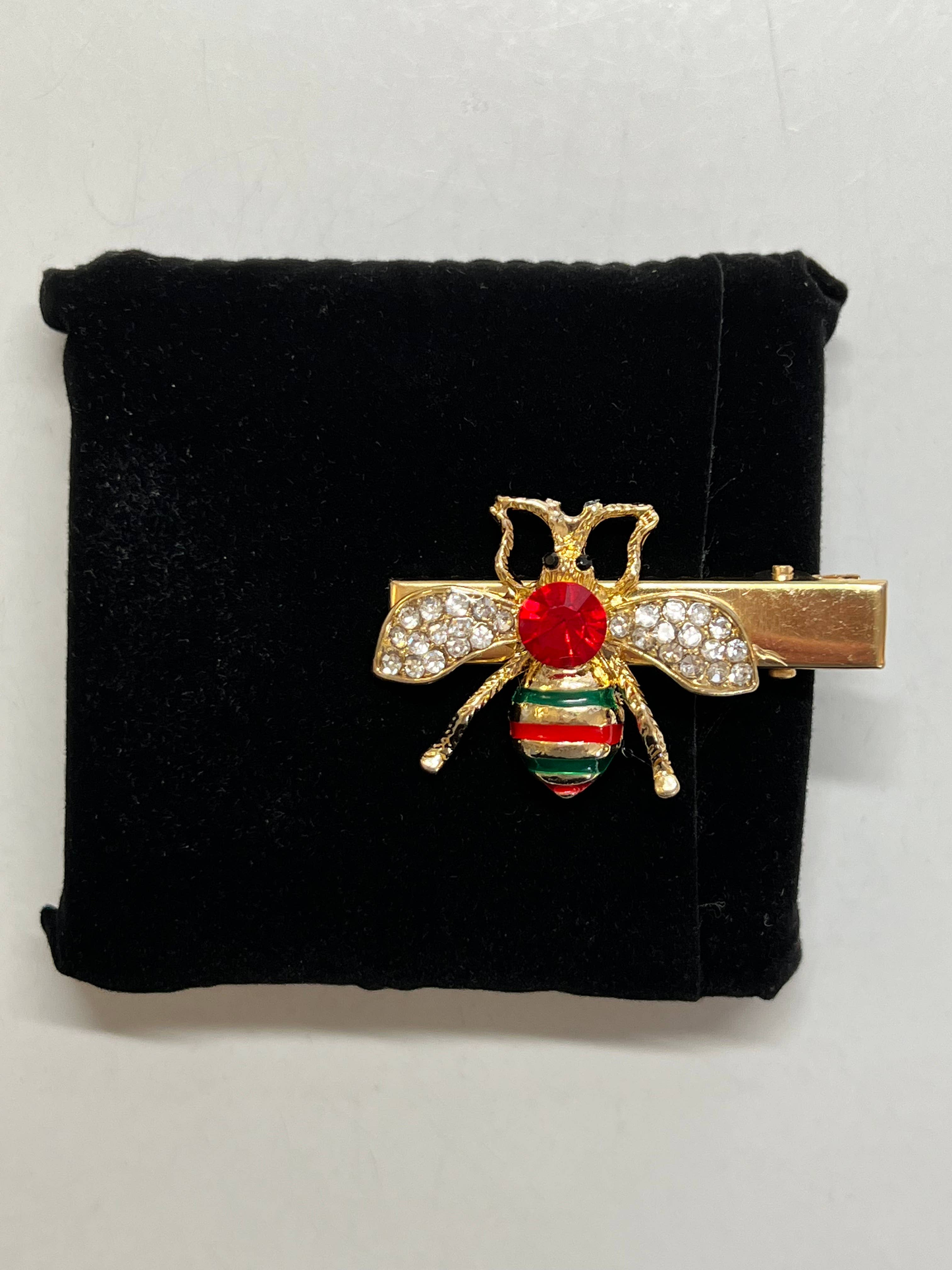 Rhinestone Bumble Bee Dog Hair Clips