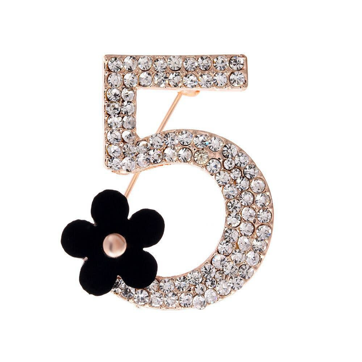 Rhinestone Flower Dog Brooch