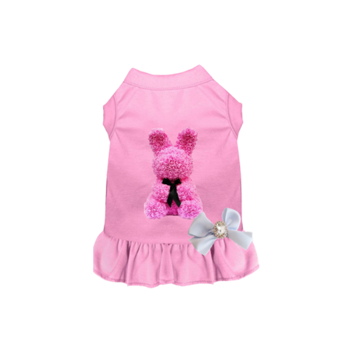 Rose Bunny Loves Me Dog Tee and Dress