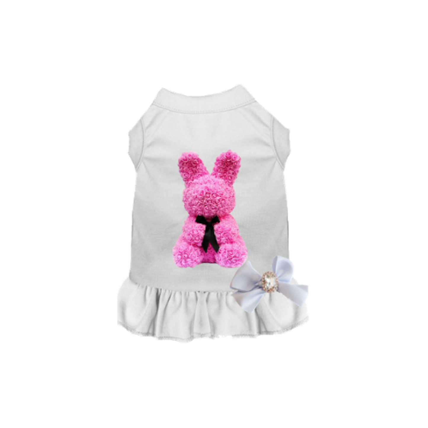 Rose Bunny Loves Me Dog Tee and Dress