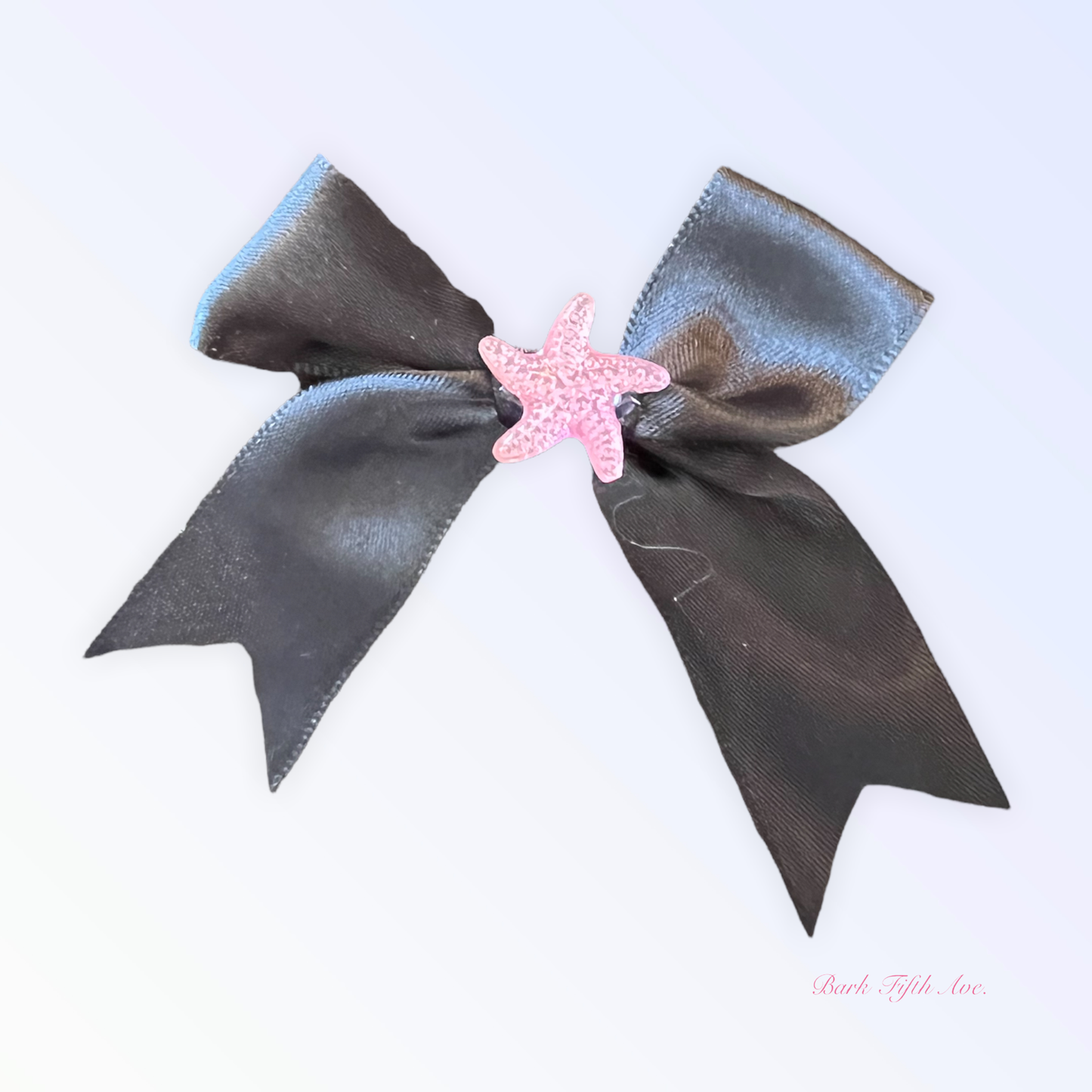 Satin Starfish Rhinestone Dog Hair Clip